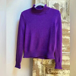 J. Crew Purple Turtleneck Sweater